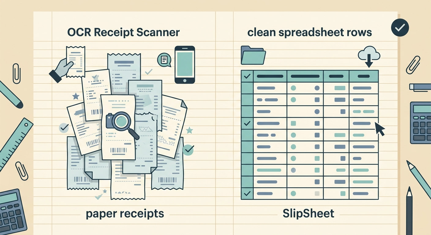 OCR Receipt Scanner vs SlipSheet