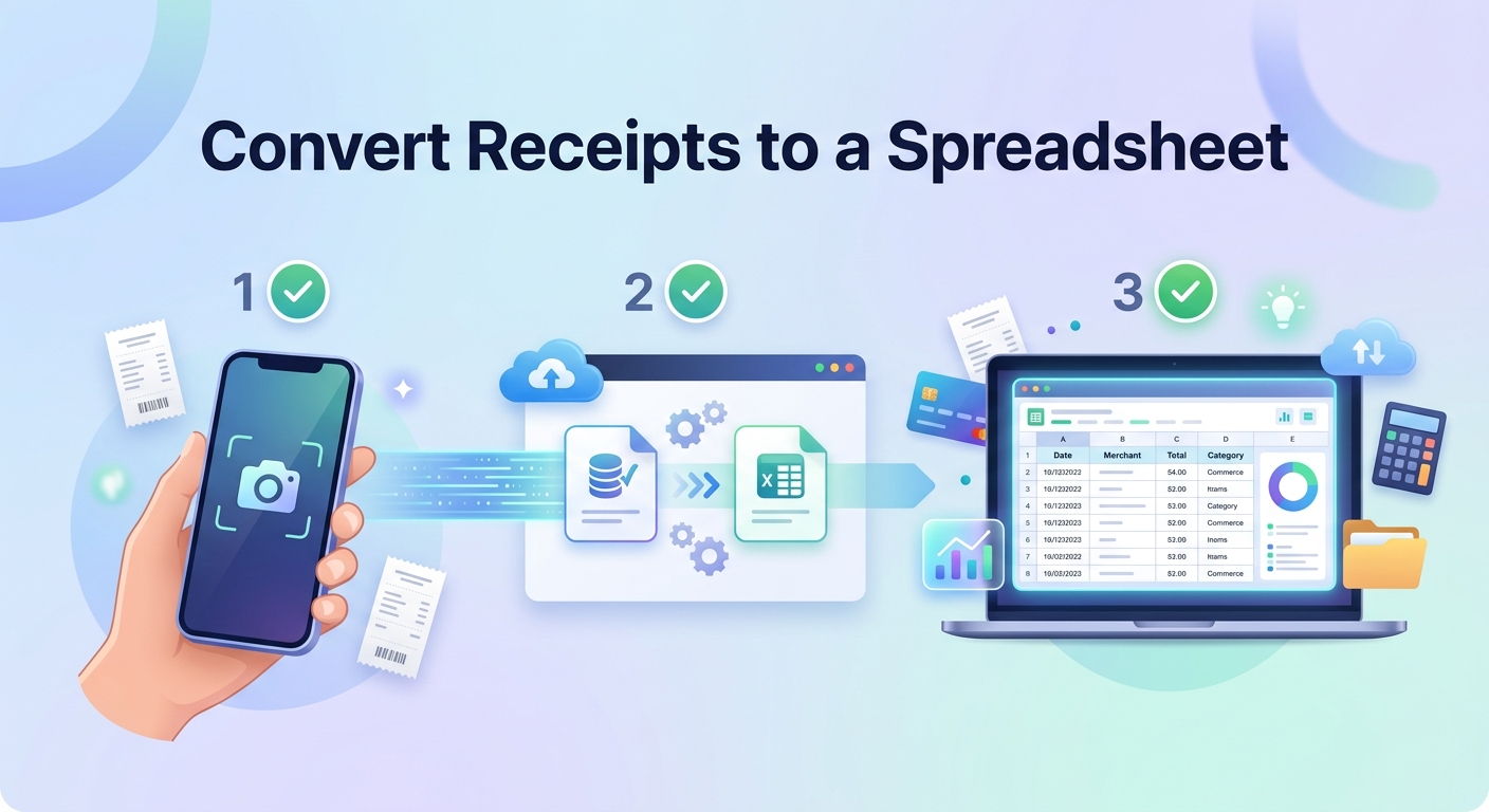 How to Convert Receipts to a Spreadsheet