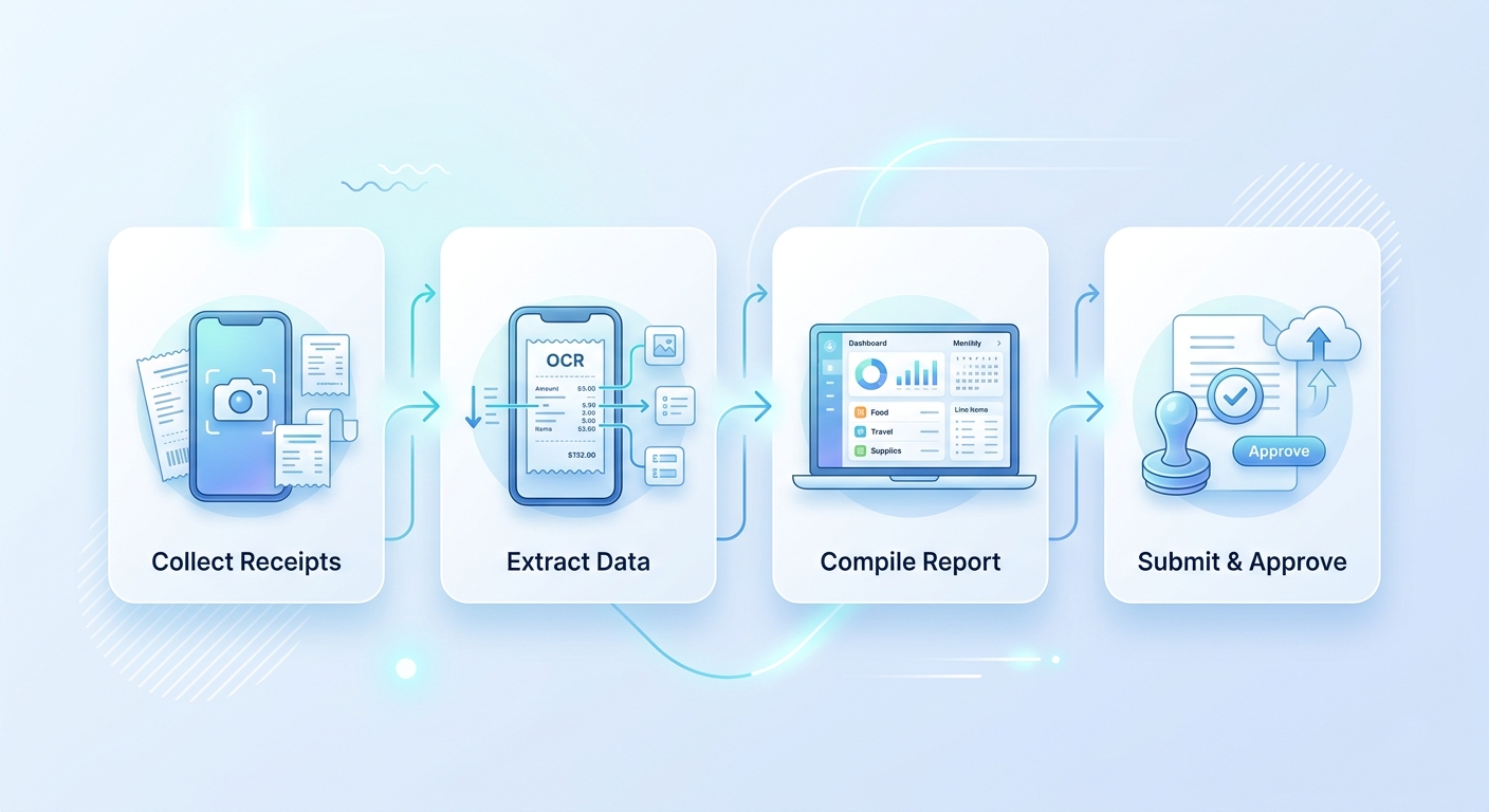 Monthly Expense Report from Receipts