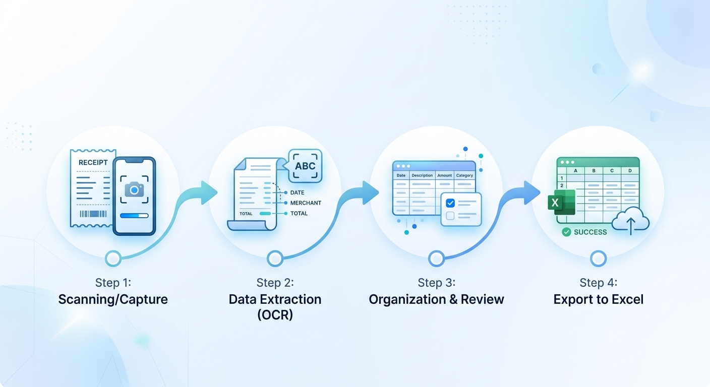 Receipt to Excel Spreadsheet Workflow